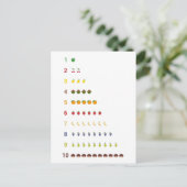 Het leren Telling aan 10 met het Briefkaart van vr (Staand voorkant)