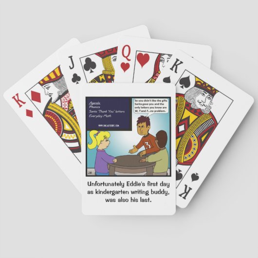 Het leren van de kleuterschool speelkaarten (Achterkant)