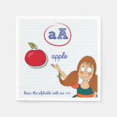 Het leren van het alfabet paper Napkins Servet (Voorkant)