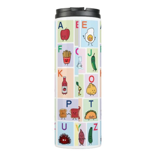 Het leren van het Alfabet van ABC Ontwerp van het Thermosbeker (Achterkant)