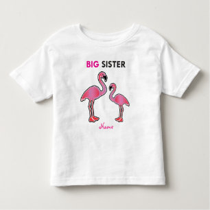 Het leren van Snoep Grote Zuster Flamingo Persoonl Kinder Shirts