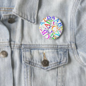 Het leren van Uw ABCs Ronde Button 5,7 Cm (In situ)