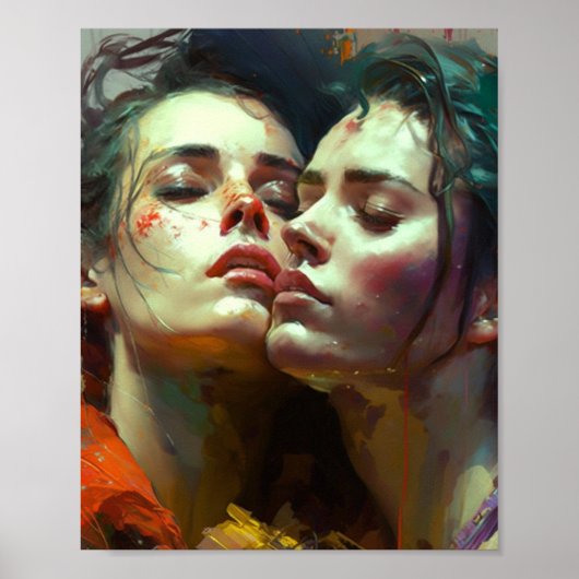 Het lesbiennenkleurig schilderende Poster (Voorkant)