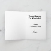 Het lesbische Vreemde & Prachtige Wenskaart van Feestdagen Kaart (Binnen)