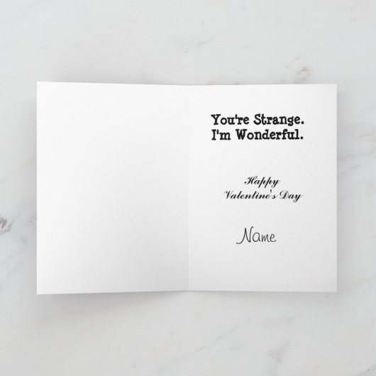 Het lesbische Vreemde & Prachtige Wenskaart van Feestdagen Kaart (Binnen)