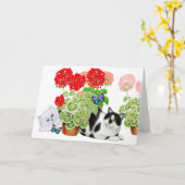 Het Letten op van de vlinder de Kaart van Katten (Gele Bloem)