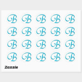 Het Letter-Initiaal Monogram B Ronde Sticker (Vel)