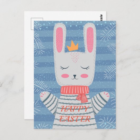 Het leuke Art. van het Konijn Briefkaart (Voorkant / Achterkant)