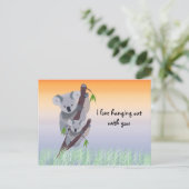 Het leuke Australische Briefkaart van de Koala (Staand voorkant)