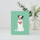 Het leuke Australische Puppy van de Herder met Briefkaart (Staand voorkant)