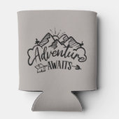 het leuke avontuur wacht op woordkunst blikjeskoeler (Achterkant)