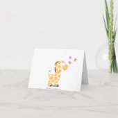 Het leuke Baby shower van de Giraffe van het Bedankkaart (Achterkant)