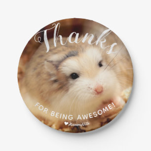 Het leuke Bedankt van de Hamster voor Geweldige Papieren Bordje