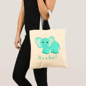 Het leuke Blauwe Canvas tas van de Olifant van het (Voorkant (product))