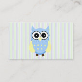 Het leuke Blauwe en Gele Visitekaartje van de Uil Contactkaartje (Achterkant)