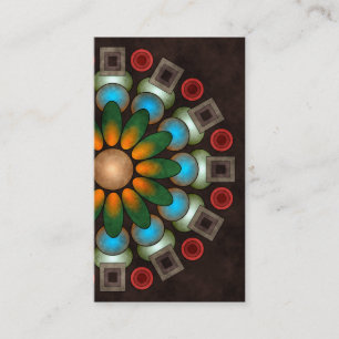 Het leuke Bloemen Abstracte VectorVisitekaartje Visitekaartje