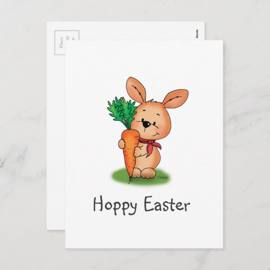 Het leuke Briefkaart Gelukkige Pasen van Pasen van (Voorkant / Achterkant)