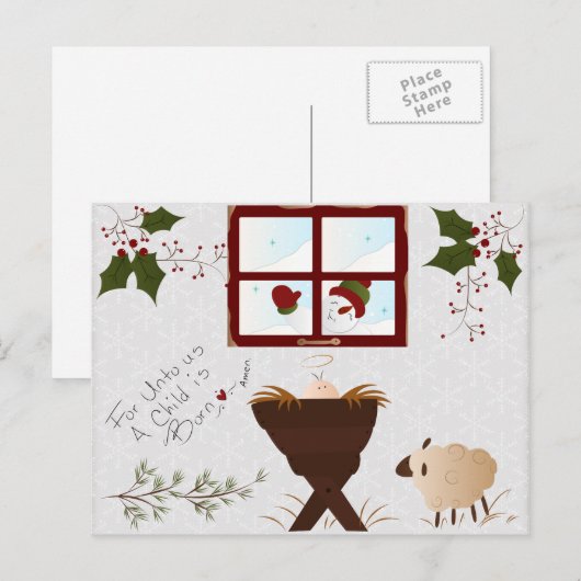 Het leuke Briefkaart van Kerstmis (Voorkant / Achterkant)