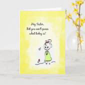 Het leuke Denken aan u de Dag van de Zuster met Kaart (Gele Bloem)