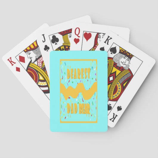 Het leuke design van het Beer van de beste vader h Pokerkaarten (Achterkant)