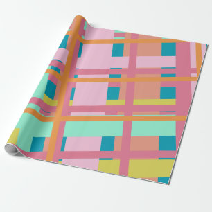 Het leuke en Gewaagde Geometrische Patroon van de Cadeaupapier