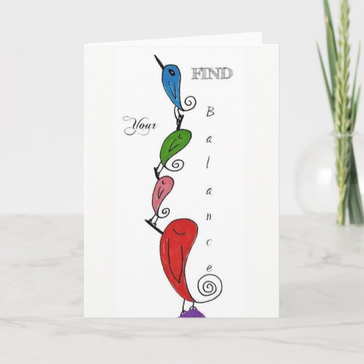 Het leuke en Kleurrijke Wenskaart van de Vogel Bedankkaart (Voorkant)