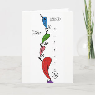 Het leuke en Kleurrijke Wenskaart van de Vogel Bedankkaart