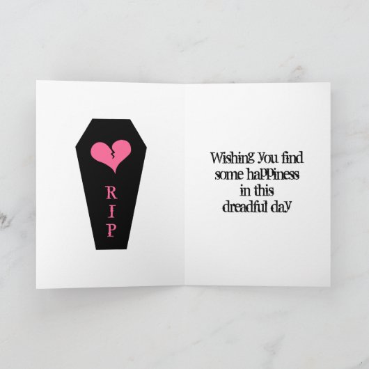 Het leuke gebroken hart van de antiValentijnsdag Feestdagen Kaart (Binnen)