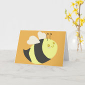 Het leuke Gelukkige Wenskaart van de Bij Kaart (Gele Bloem)