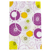 Het leuke Gestileerde Patroon van Bloemen Medium Cadeauzakje (Voorkant)