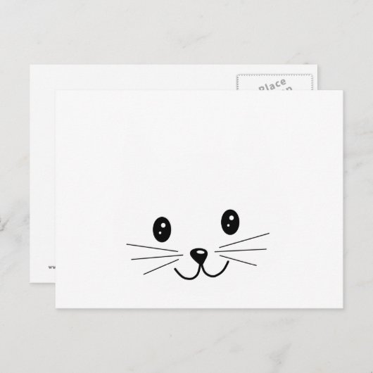Het leuke Gezicht van de Kat Briefkaart (Voorkant / Achterkant)