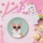 Het leuke Glimlachen Pembroke Welse Corgi voor Papieren Bordje (Feest)