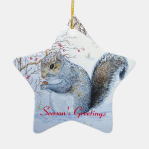 het leuke grijze art. van het de scènewild van de keramisch ornament