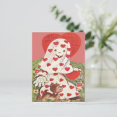 Het leuke Hart Valentijn van de Hond van het Puppy Feestdagenkaart (Staand voorkant)