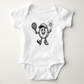 Het leuke honkbalpersonage romper (Voorkant)