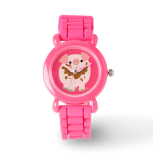 Het leuke Horloge van het Varken van de Cartoon