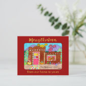 Het leuke Huis van de Peperkoek van de Adobe & Feestdagenkaart (Staand voorkant)