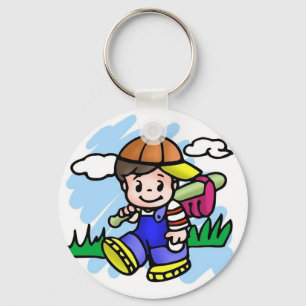 Het leuke Kind van het Honkbal Sleutelhanger