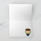 Het leuke Kinder Trick or treat van Halloween Kaart (Binnen)