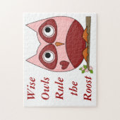 Het leuke Kleine Hart van de Uil van de Cartoon Legpuzzel (Verticaal)