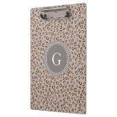 Het leuke kleurrijke oranje bruine monogram van de klembord (Links)