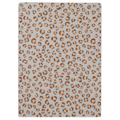 Het leuke kleurrijke oranje bruine monogram van de klembord (Achterkant)