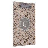 Het leuke kleurrijke oranje bruine monogram van de klembord (Rechts)