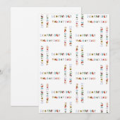 Het leuke Kleurrijke Seizoen van de Vakantie van Feestdagenkaart (Voorkant / Achterkant)