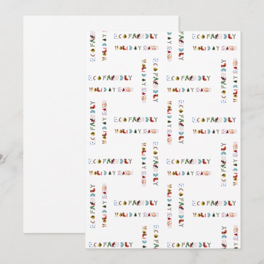 Het leuke Kleurrijke Seizoen van de Vakantie van Feestdagenkaart (Voorkant / Achterkant)