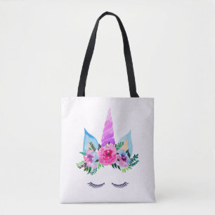 Het leuke Magische Gezicht van de Eenhoorn Tote Bag