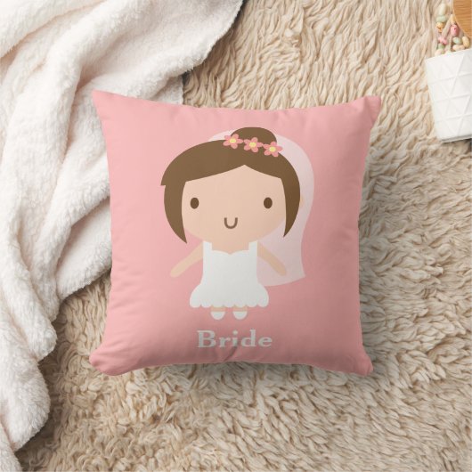 Het leuke Meisje van de Bruid van het Huwelijk in Kussen (Deken)