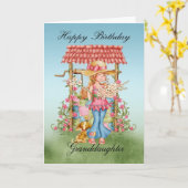 Het Leuke Meisje van de kleindochter en goed het Kaart (Gele Bloem)