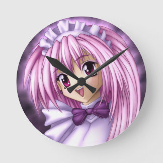 Het leuke Meisje van het Meisje Anime Ronde Klok