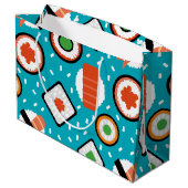 Het leuke naadloze pixelsushi-cartoon patroon beve groot cadeauzakje (Achterkant Gekanteld)